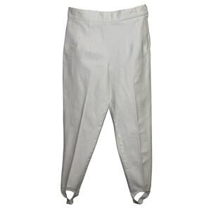 Vtg Winter White Stirrup Pants Soft Denim Stretch Women’s Sz 7/8 70s 80s
